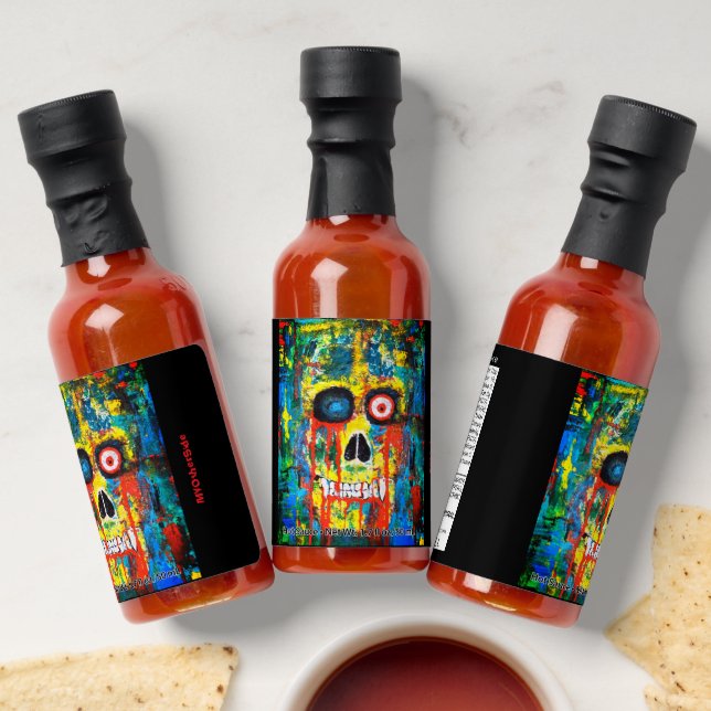"Bloody Skull" Hot Sauce (Laydown)