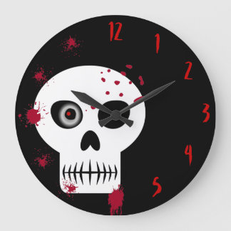 Bloody Skull Large Clock
