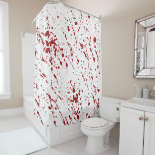 Halloween Horror Bath Shower Curtain Bloody hands Creepy Fun designer vvv 