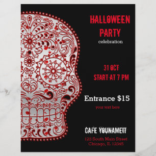 Bloody sugar skull flyer