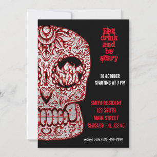Bloody Sugar Skull Invitation