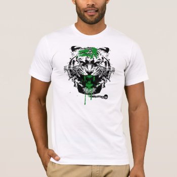 Bloody Tiger Attack T-shirt by ZachAttackDesign at Zazzle