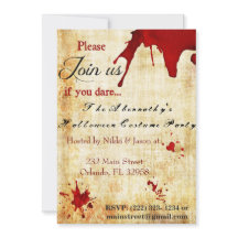 Bloody Vampire Halloween Party Invitation