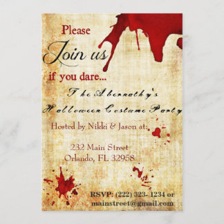 Bloody Vampire Halloween Party Invitation
