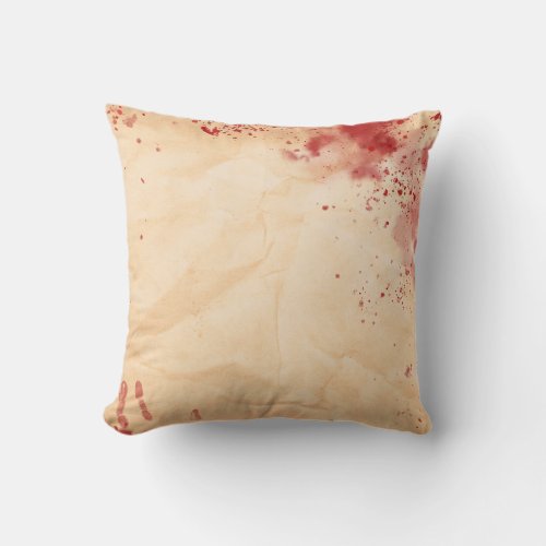 Bloody Vintage Halloween Gothic Throw Pillow