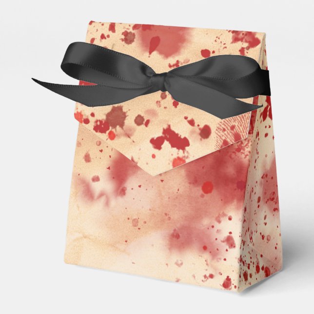 Bloody Vintage Paper Halloween Gothic Party Favor Boxes (Front Side)