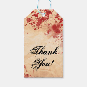 Bloody Vintage Paper Halloween Gothic Party Gift Tags