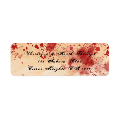 Bloody Vintage Paper Halloween Gothic Wedding Label