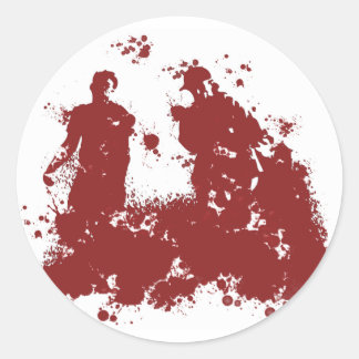 Bloody Zombies Classic Round Sticker