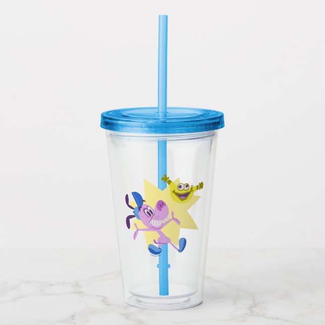 Bloofy and Pouchy Acrylic Tumbler (Front)