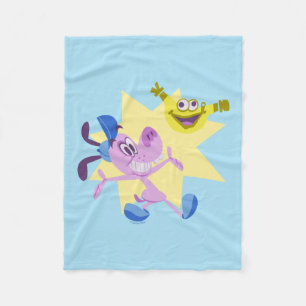 Bloofy and Pouchy Fleece Blanket