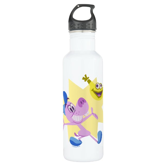Bloofy and Pouchy Stainless Steel Water Bottle (Front)