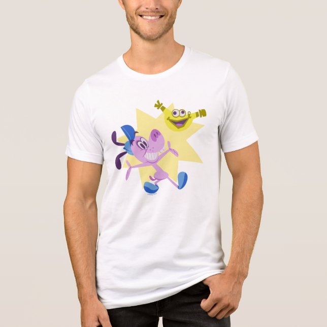 Bloofy and Pouchy Tri-Blend Shirt (Front)