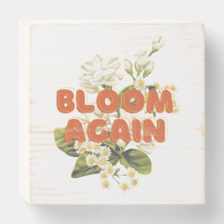 Bloom Again Wooden Box Sign