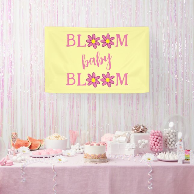 Bloom Baby Bloom Baby Shower Banner (Party)