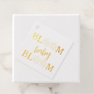 Bloom Baby Bloom Foil Favor Tags
