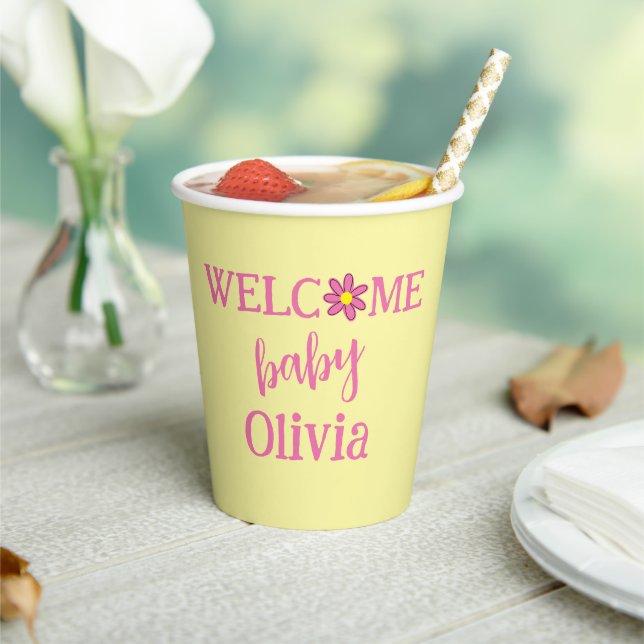 Bloom Baby Bloom Personalized Paper Cups (Insitu)