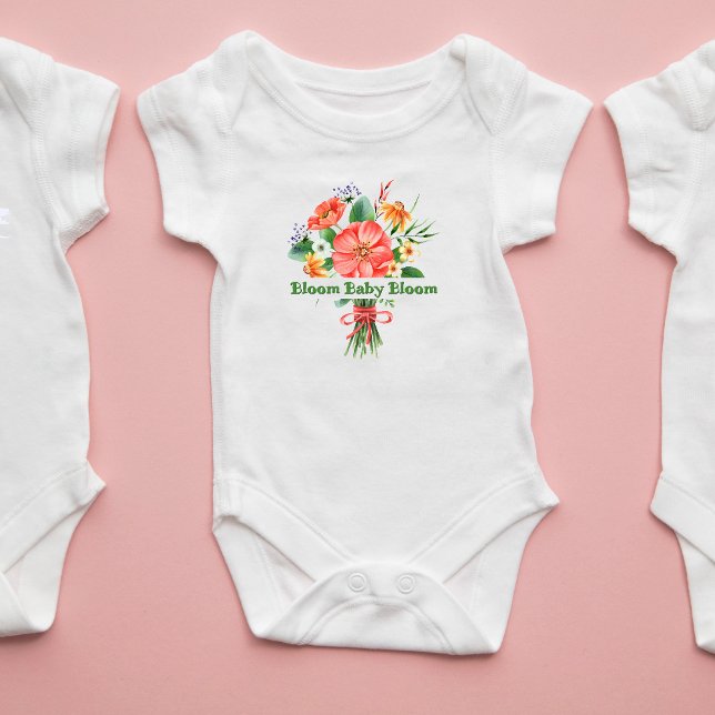 "Bloom Baby Bloom" Watercolor Floral Bodysuit (Creator Uploaded)