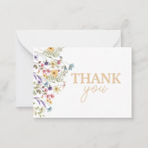 Bloom Baby Shower Thank you Card