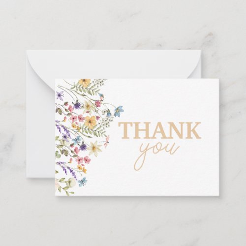 Bloom Baby Shower Thank you Card