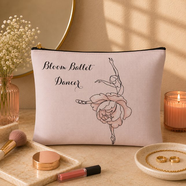 Bloom Ballet Dancer With Floral Touch  Accessory Pouch (Creator Uploaded)