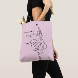 Bloom Ballet Dancer With Floral Touch Customized   Tote Bag