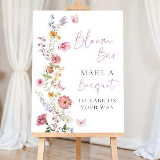 Bloom Bar Sign Printable Floral Bridal Shower Deco