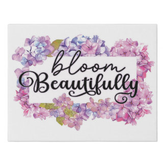 Bloom Beautifully Faux Canvas Print