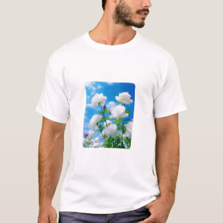 Bloom Beneath the Blue Sky – Nature-Inspired Flora T-Shirt