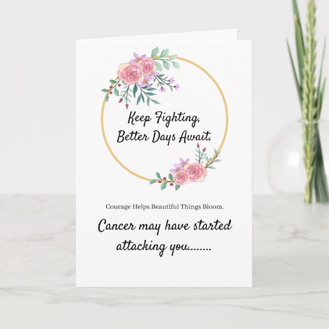 Bloom Beyond Fear– Beat Cancer Card (Front)
