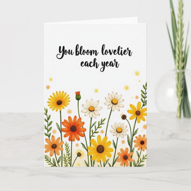 Bloom Birthday Card (Front)