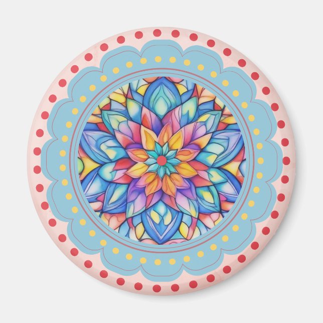 Bloom Bliss Colorful Flower Magnet (Front)