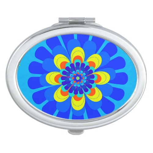 Bloom Blue Compact Mirror