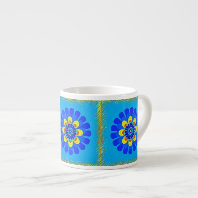 Bloom Blue Espresso Cup (Front Right)