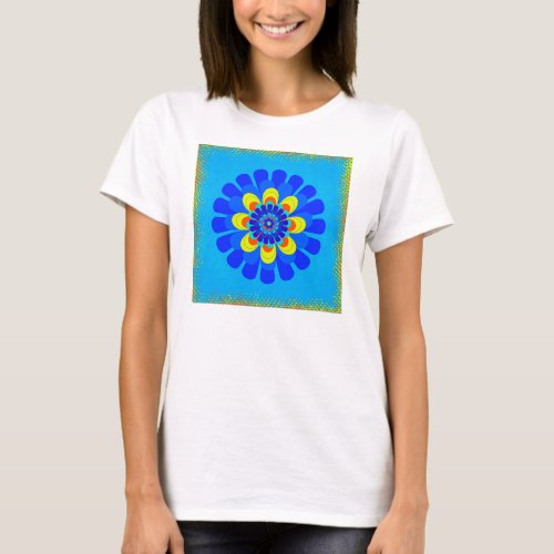 Bloom Blue Flower T_Shirt