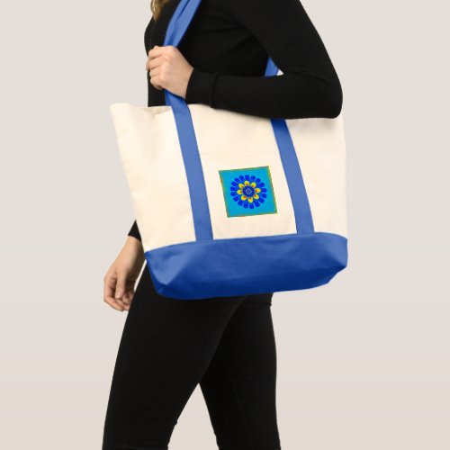 Bloom Blue Tote Bag