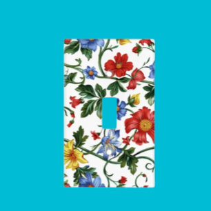 Bloom Boldly Floral Pattern Light Switch Cover