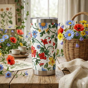 Bloom Boldly   Floral Thermal Tumbler 