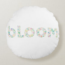 “BLOOM Botanical Letter Art Pillow