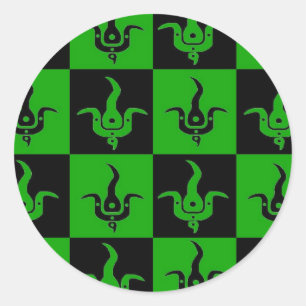 Bloom checkered logo stickers