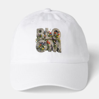 Bloom Concrete Wildflower Typography Mental Health Hat