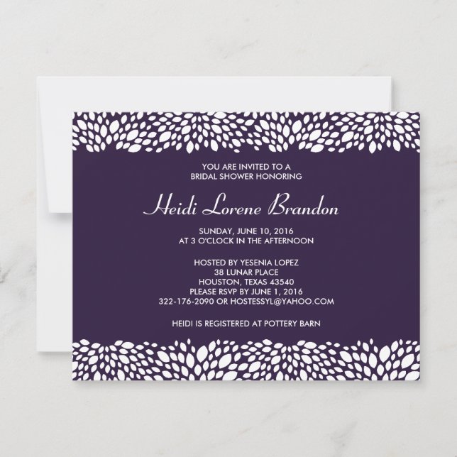 Bloom Customizable Bridal Shower Invitation (Front)