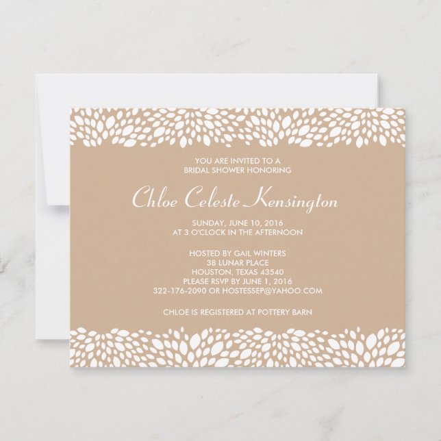 Bloom Customizable Bridal Shower Invitation (Front)