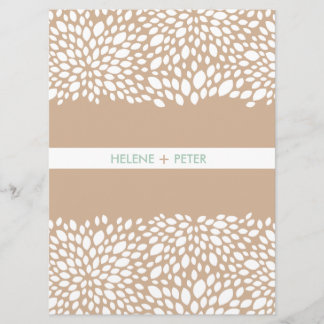 Bloom Customizable Wedding Program in Cashmere