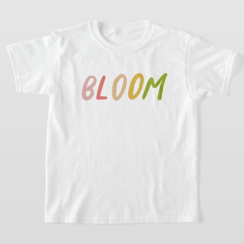 Bloom Cute Colorful Simple kids T_Shirt