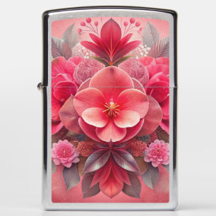 Bloom Elegance Velvet Pastel Flowers Abstract Zippo Lighter