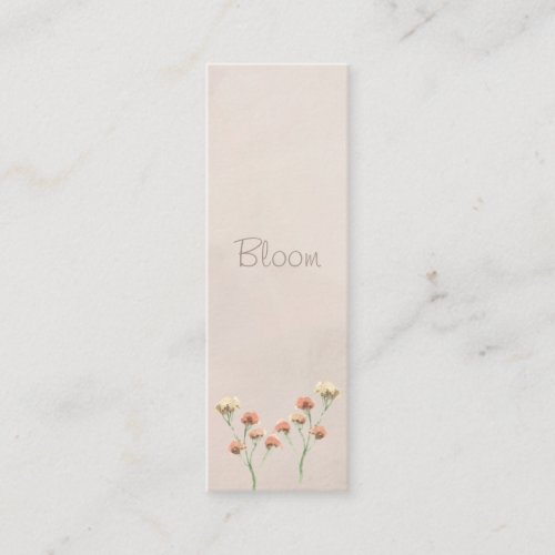 Bloom Floral Mini Bookmark Calling Card
