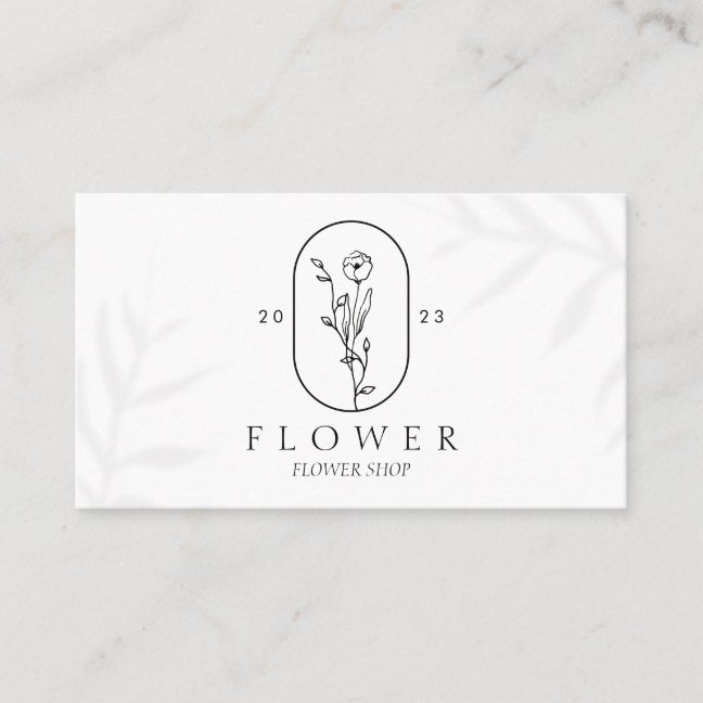 Bloom & Flourish: A Fine Art Floral Design Business Card