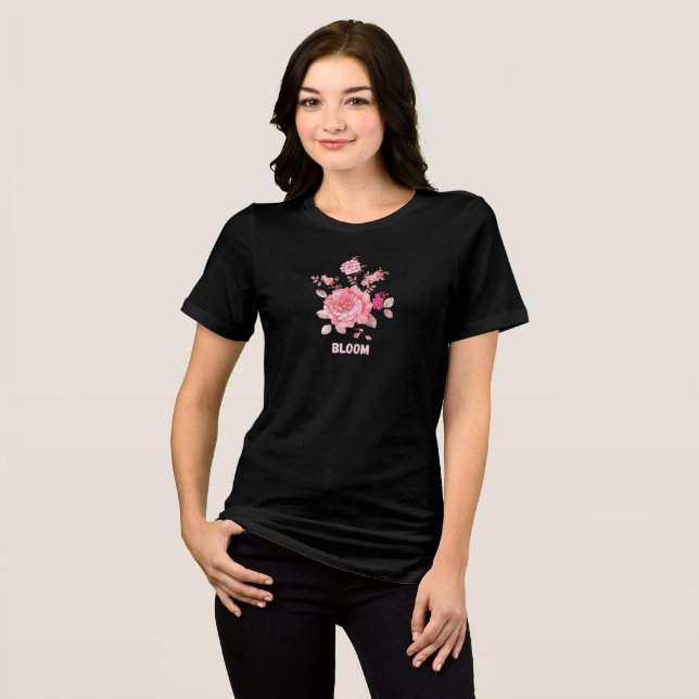 Bloom: Flourish in Strength T-Shirt Tri-Blend Shirt (Front Full)