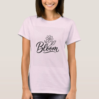 Bloom Flower Minimalist Design T-Shirt
